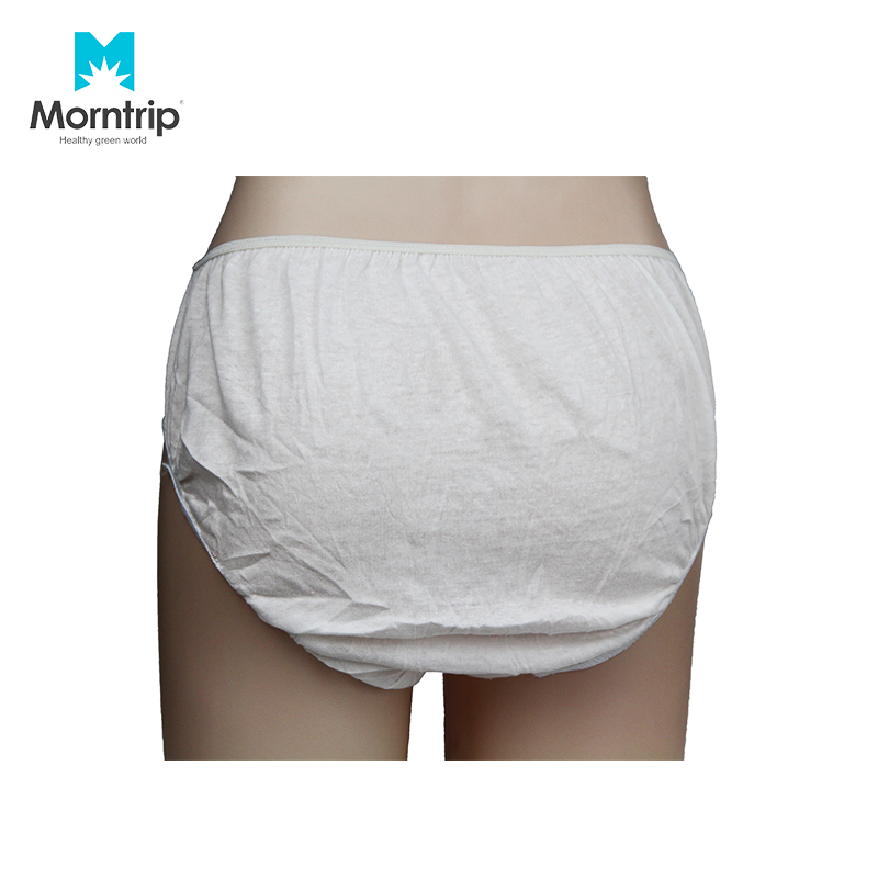 White Cotton Disposable Women Underwear For Spa