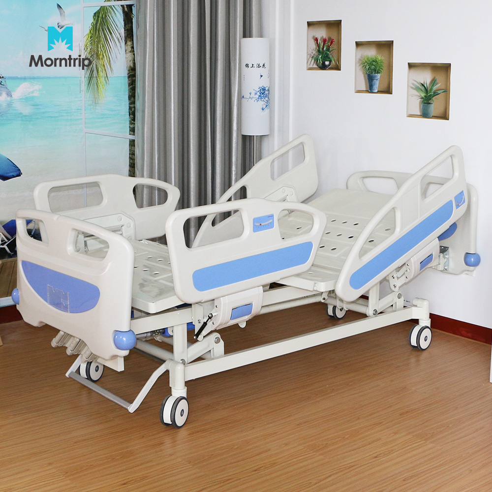 CE/ISO certification factory multifunctional electric comfortable and sturdy medical hospital beds for sale with side rails