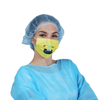 Yellow Non Woven Funny High Quality Disposable Face Mask
