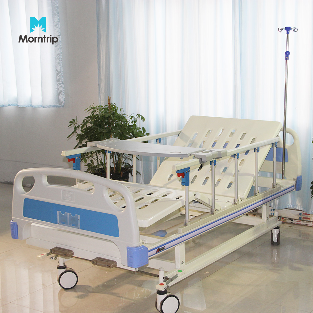 Morntrip Brand Ce Stock Wholesale Electric Quality Price Metal Flat Medical Adjustable Hospital Standing Nursing Bed