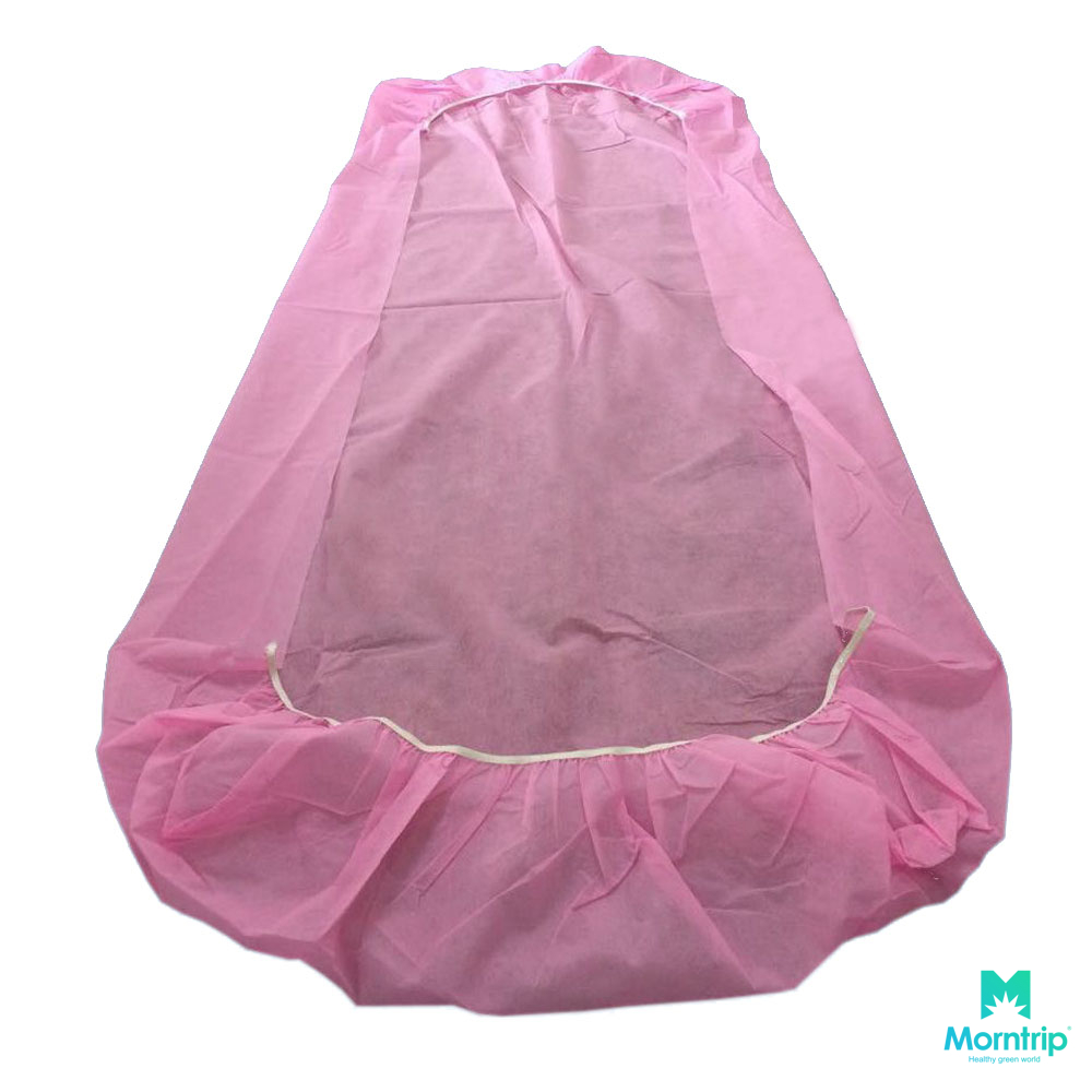 20 Year Old Disposable Bedsheet OEM Manufacturer PP Nonwoven Pink Massage Bed Cover