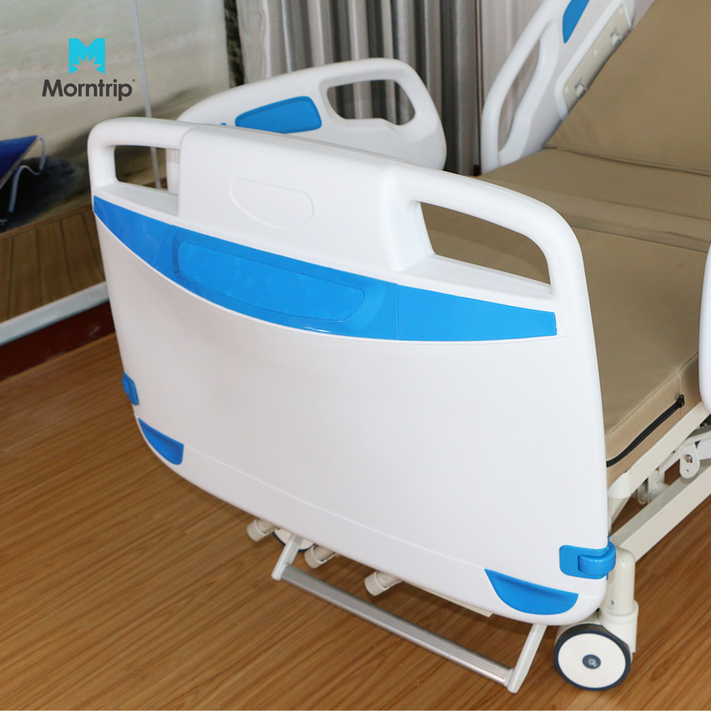 Hot Sale Damping Lift Hospital Furniture Electric Adjustable Examination 3 Shake Multi Function ABS ICU Bed with Central Brake