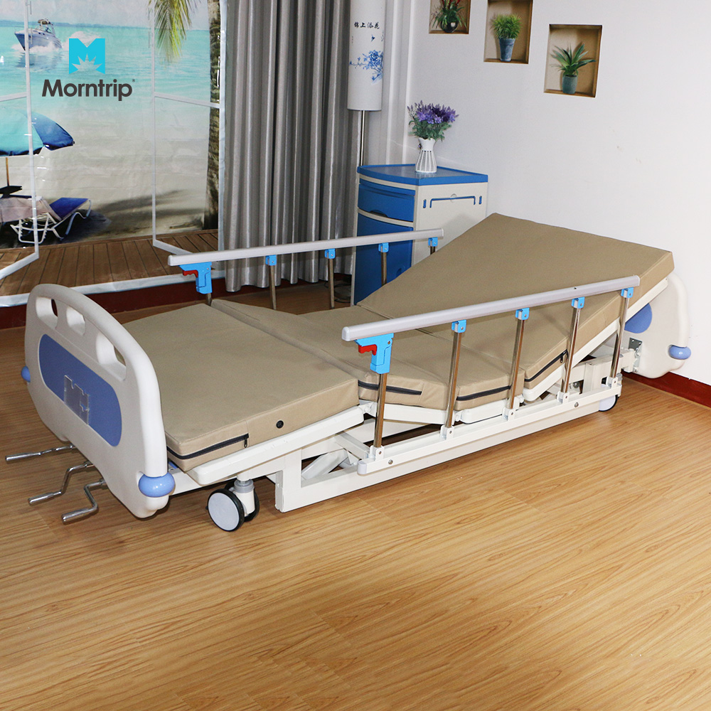 Good Price Manual Homecare Medical Furniture Flat 3 Function Hospital Bed With 4 Section Steel Punching Frame