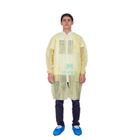 Dental Non Woven Chemistry Level 2 Disposable Anti Static Lab Coat with Elastic Cuffs