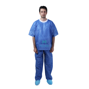 Nurse Working Clothing Disposable Non Woven Short Sleeve Medical Scrub Suits