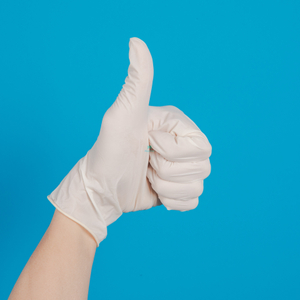 Morntrip White Plastic Sterile Powder Free Disposable Examination Latex Gloves