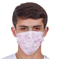 3 Ply Kids Funny Non Woven Earloop Disposable Protective Face Mask with Customized Design