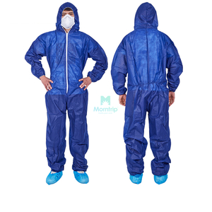 Industry Food Protective Panting Disposable Ce Certificated Splashproof Overall Suit Breathable Chemical Resistant Clothing