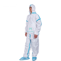 Microporous Hooded Painting Spraying Full Body Breathable Sterile Dustproof Safety Coverall