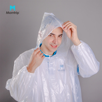 Colorful LDPE Disposable Waterproof Portable Pocket Rain Coat For Adults