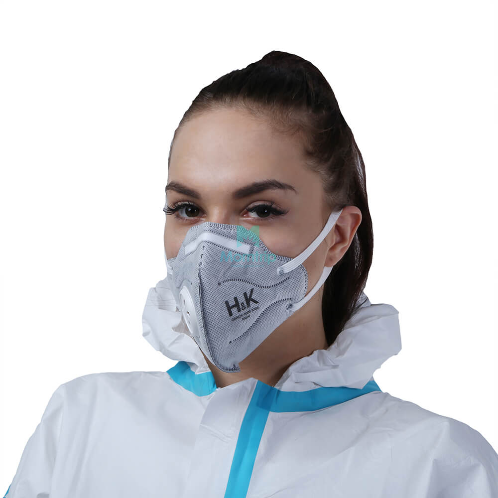 Foldable Non Woven Filter Efficiency 95%-99% Industrial Disposable N95 Mask with Adjustable Straps