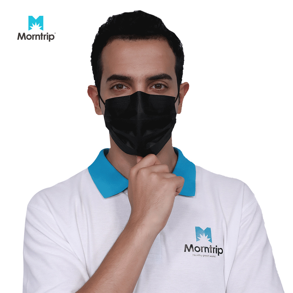 White List Medical Factory EN14683 Type 2R 4 Ply Black Surgical Mask