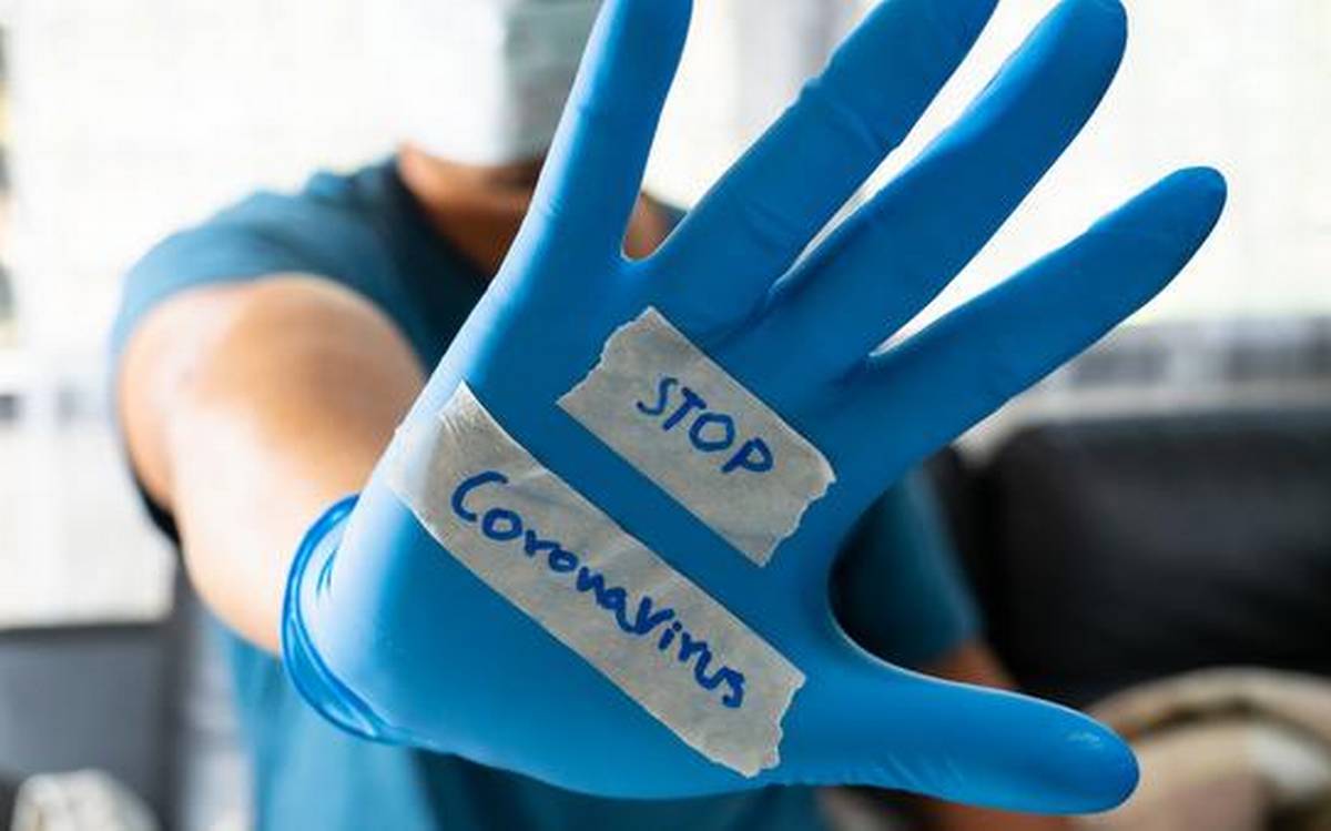 Anti COVID-19 nitrile glove