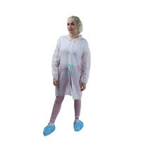 White Non Woven Polypropylene High Quality Protective Disposable Chemistry Lab Coat