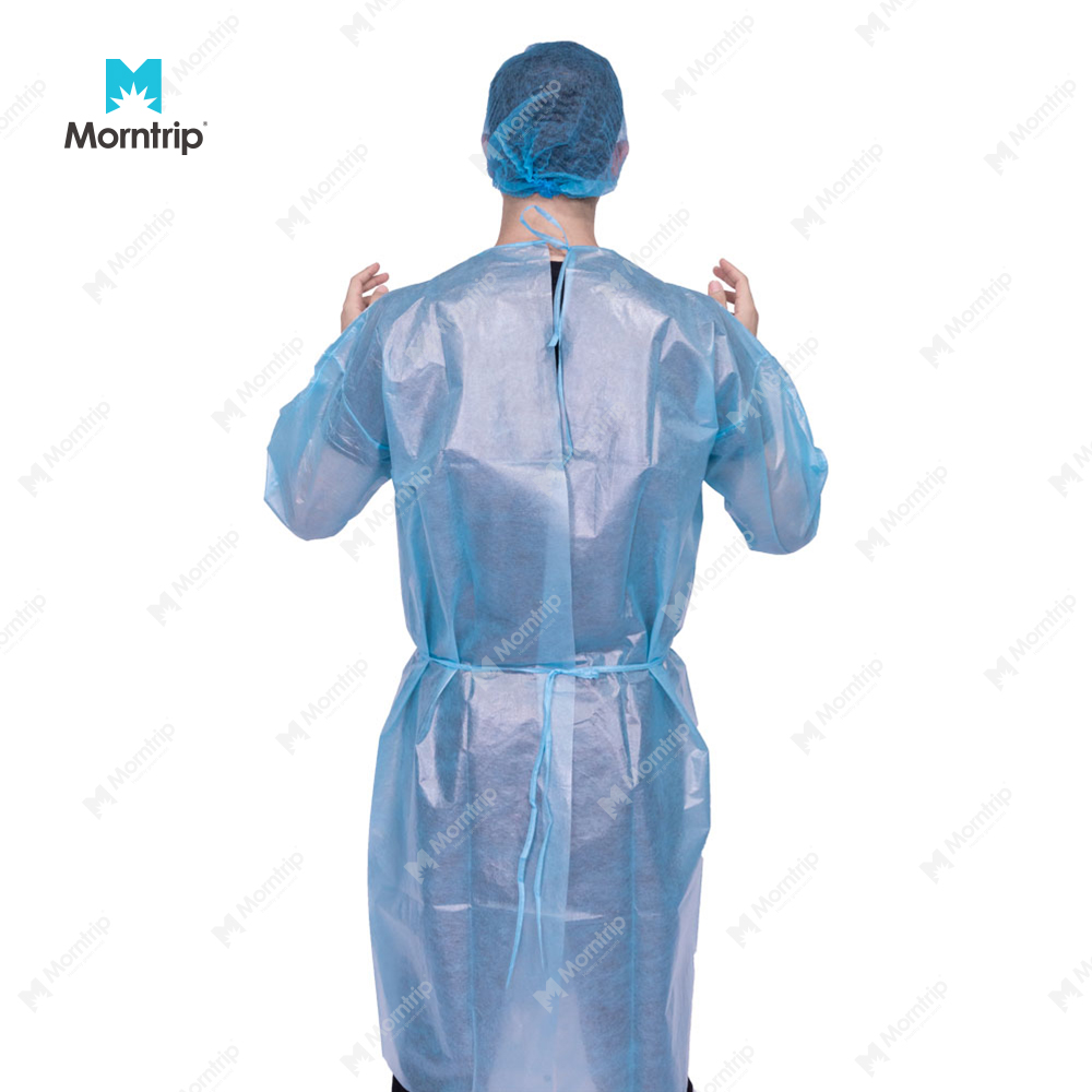 Chemo Smock Isolation Cover Gowns with Elastic Cuffs