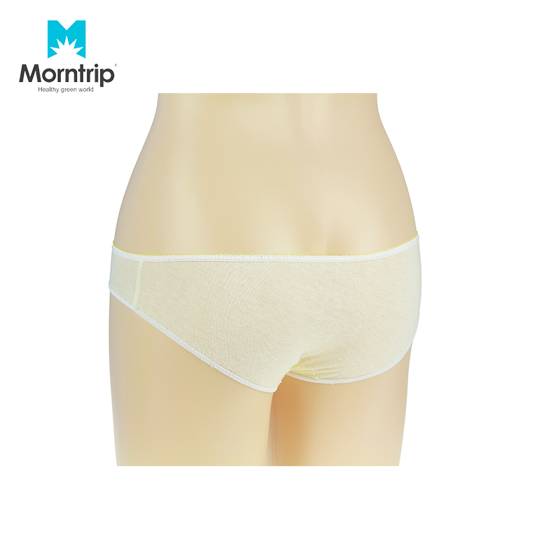 Convenient hotel hospital massage spa sanitary disposable underwear in women's panties Yellow