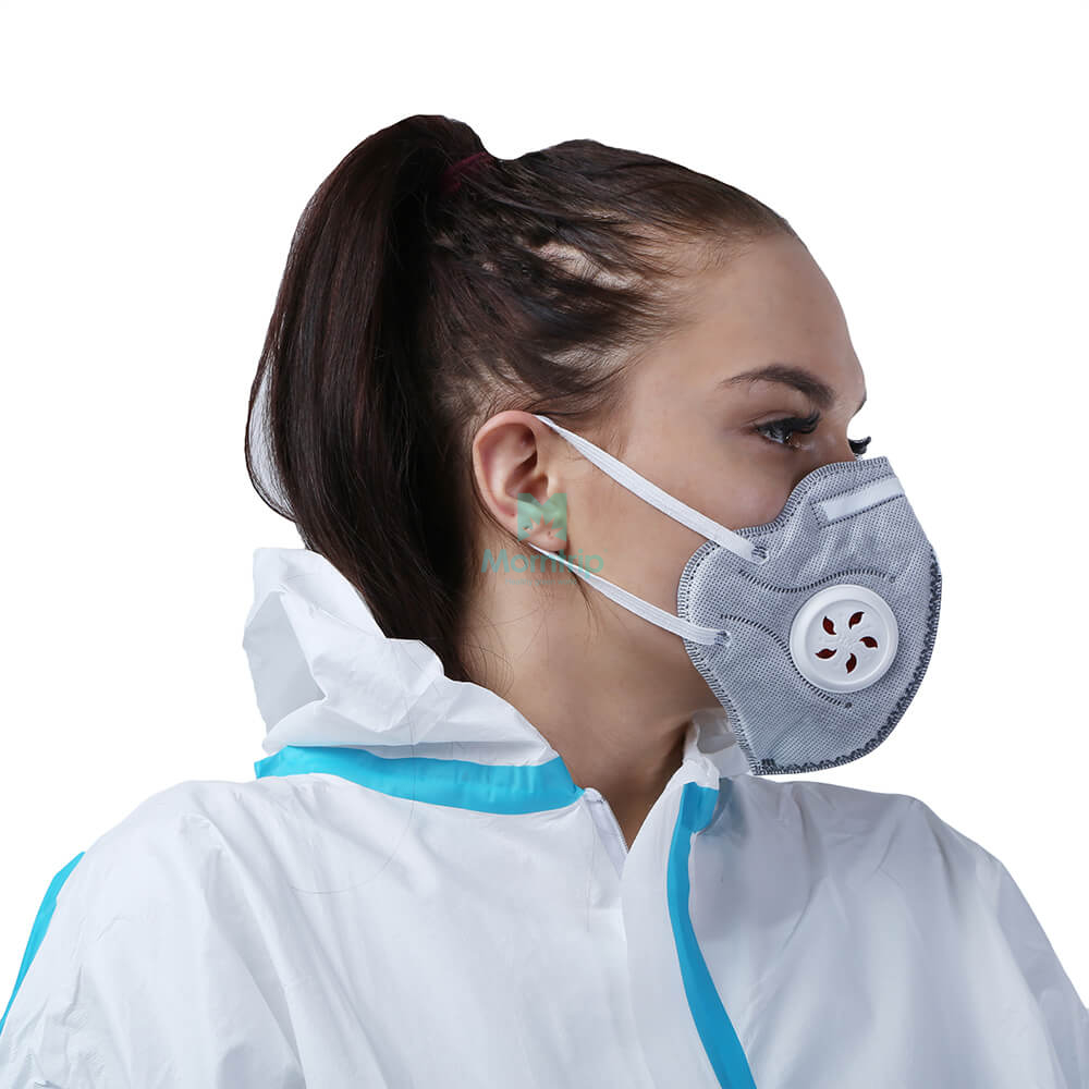 Foldable Non Woven Filter Efficiency 95%-99% Industrial Disposable N95 Mask with Adjustable Straps