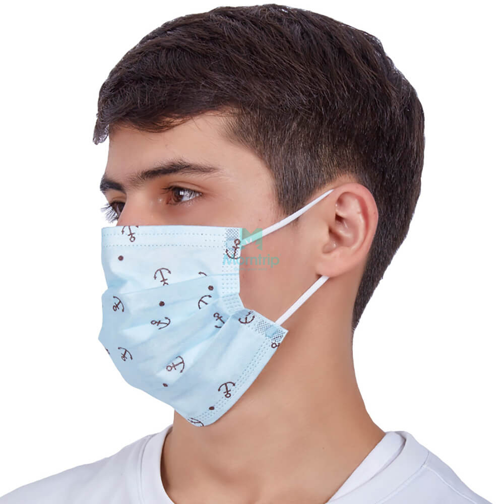 Non Woven Type 2 Protective Anti Droplets 3 Ply Disposable Hypoallergenic Medical Procedure Face Mask with Custom Logo