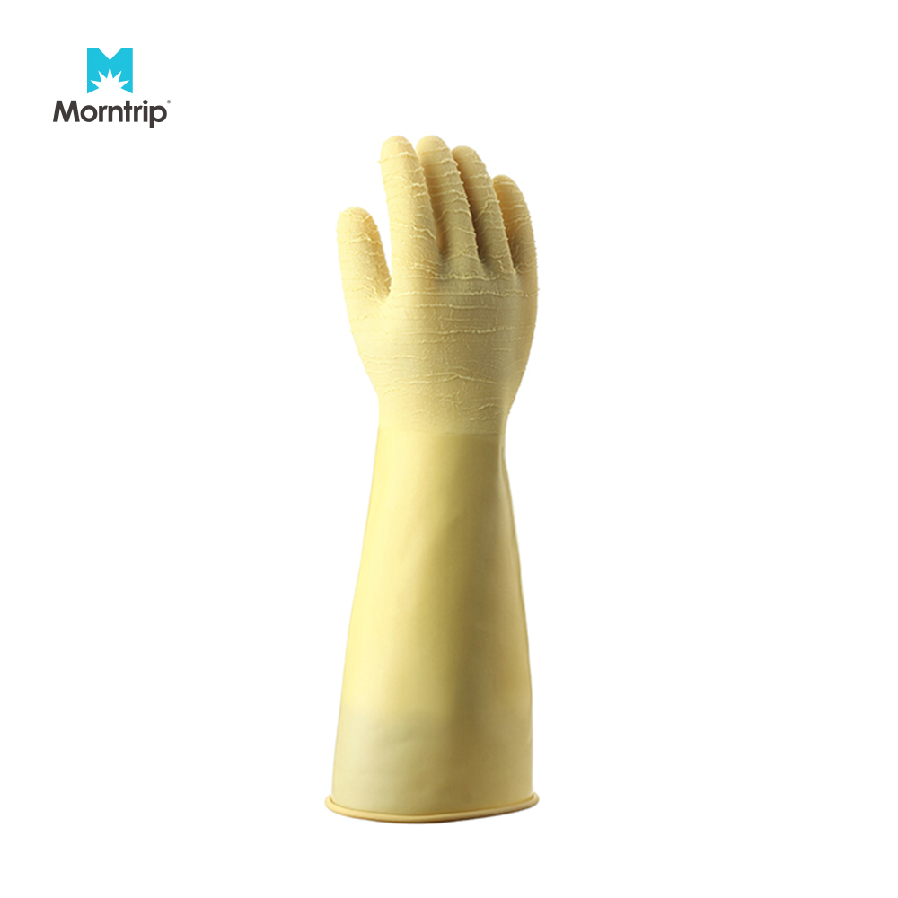 Heavty Duty Protective Reinforced Anti Slip Tear Resistant Natural Latex Hand Gloves